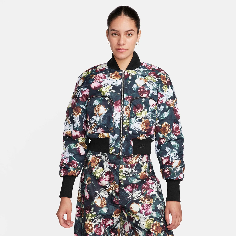 Nike Sportswear Tech Pack Women's Therma-FIT Oversized Reversible Floral Bomber Jacket