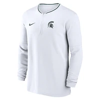 Michigan State Spartans Sideline Coach Men's Nike Dri-FIT College 1/2-Zip Long-Sleeve Top