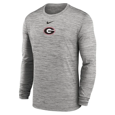 Georgia Sideline Velocity Men's Nike Dri-FIT College Long-Sleeve T-Shirt