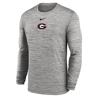 Georgia Sideline Velocity Men's Nike Dri-FIT College Long-Sleeve T-Shirt