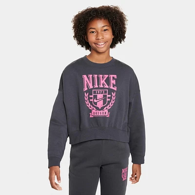 Nike Sportswear Big Kids' (Girls') Oversized Fleece Crew-Neck Sweatshirt