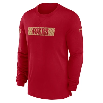 San Francisco 49ers Sideline Player Team Issue Men’s Nike Dri-FIT Long-Sleeve Top