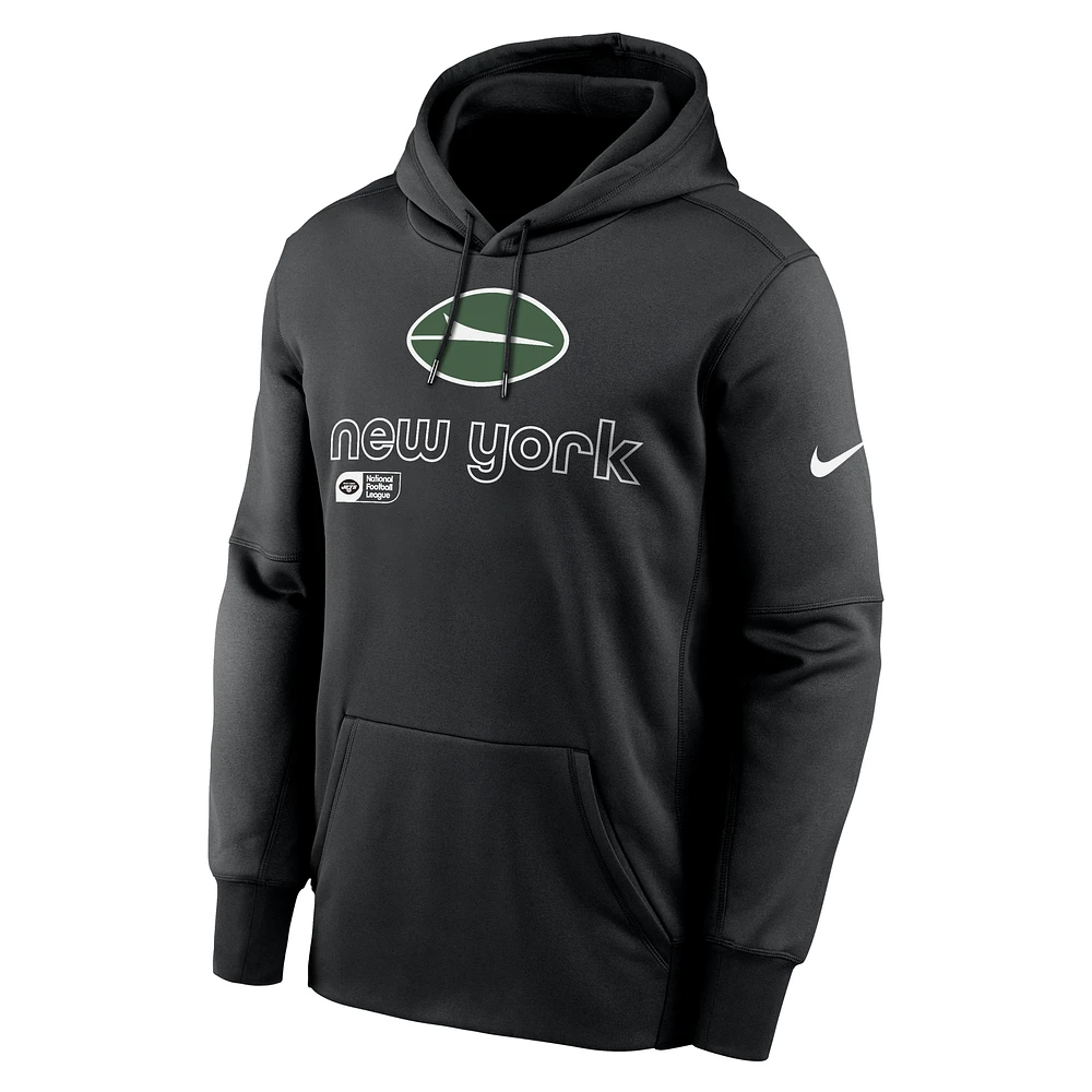 New York Jets Icon Men’s Nike Therma NFL Pullover Hoodie