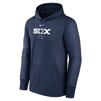 Chicago White Sox Authentic Collection Practice Men's Nike Therma MLB Pullover Hoodie