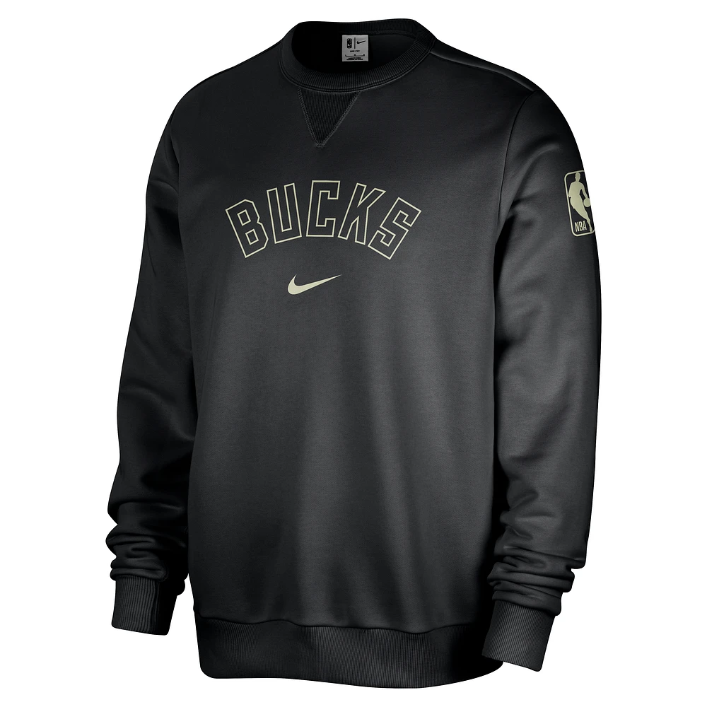 Milwaukee Bucks Standard Issue Men's Nike Dri-FIT NBA Crew-Neck Sweatshirt