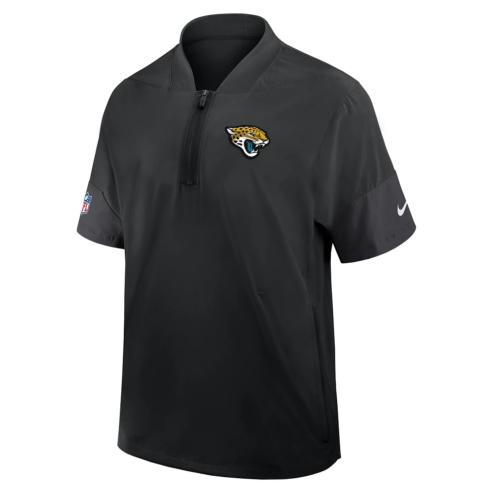 Jacksonville Jaguars Sideline Coach Men's Nike NFL 1/2-Zip Short-Sleeve Jacket