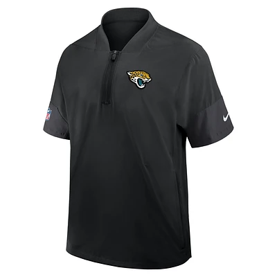 Jacksonville Jaguars Sideline Coach Men's Nike NFL 1/2-Zip Short-Sleeve Jacket