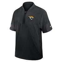 Jacksonville Jaguars Sideline Coach Men's Nike NFL 1/2-Zip Short-Sleeve Jacket