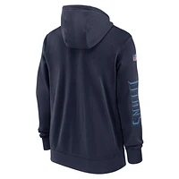 Tennessee Titans Sideline Team Issue Club Men's Nike Full Zip Hoodie