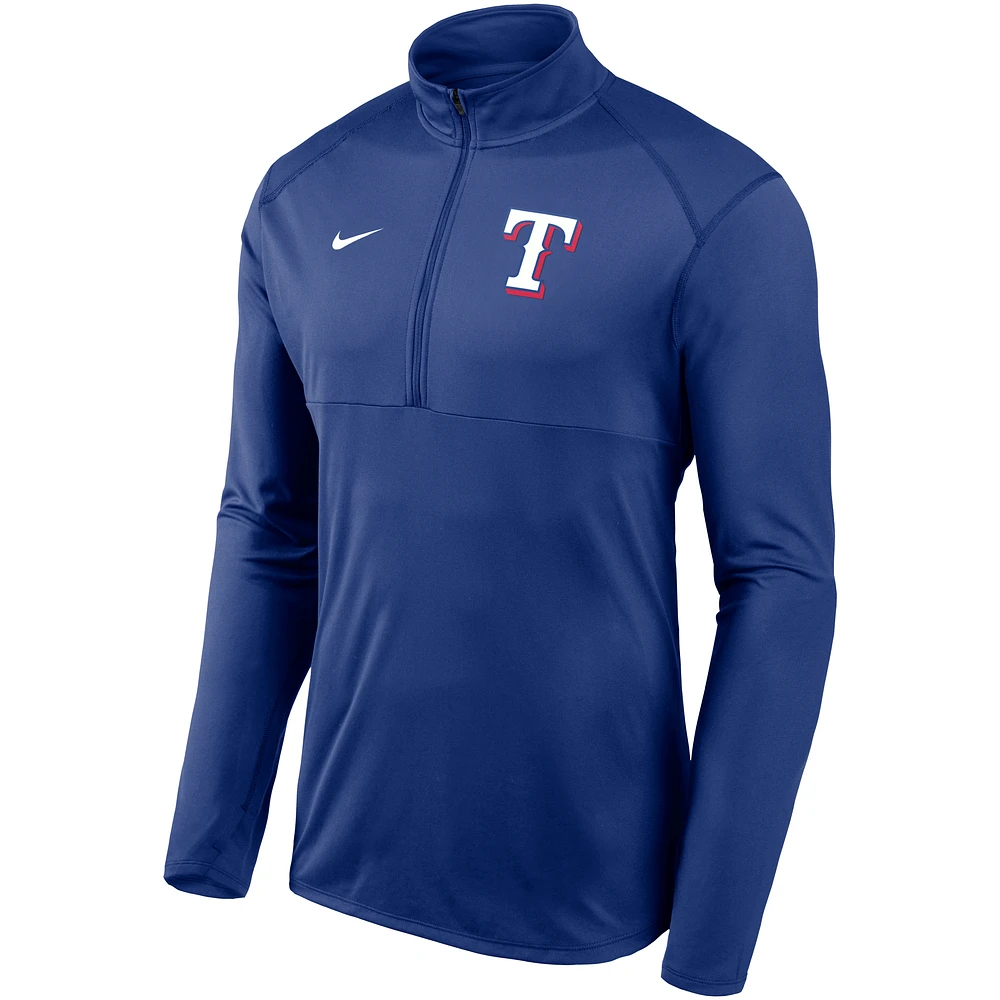 Texas Rangers Team Logo Element Men's Nike Dri-FIT MLB Half-Zip Top