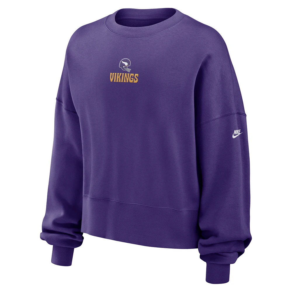 Minnesota Vikings Rewind Women's Nike NFL Pullover Crew