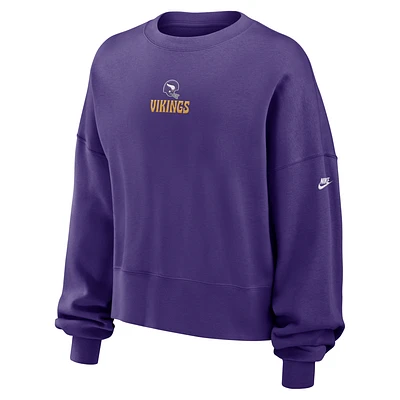 Minnesota Vikings Rewind Women's Nike NFL Pullover Crew