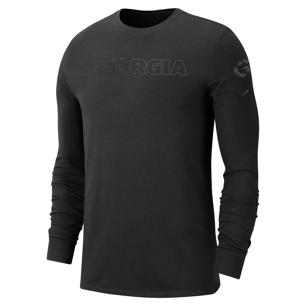 Georgia Men's Nike College Crew-Neck Long-Sleeve T-Shirt