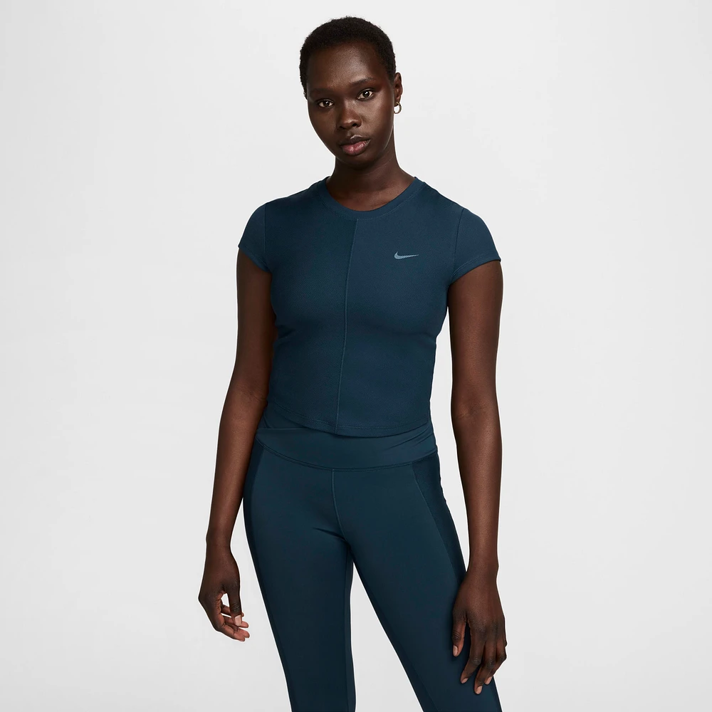 Nike One Fitted Rib Women's Dri-FIT Short-Sleeve Cropped Top