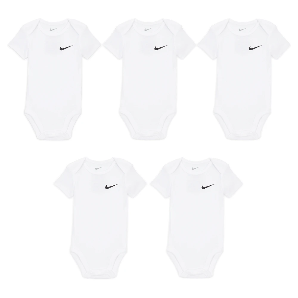 Nike Essentials Baby (0-9M) 5-Pack Bodysuit Set