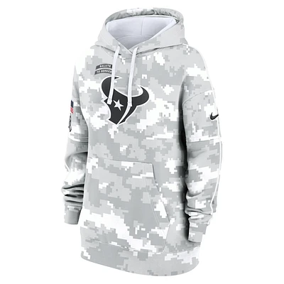 Houston Texans Salute to Service Primary Edge Club Women's Nike NFL Pullover Hoodie