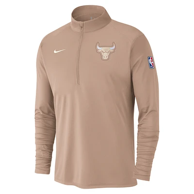 Chicago Bulls City Edition Men's Nike Dri-FIT NBA 1/2-Zip Long-Sleeve Top