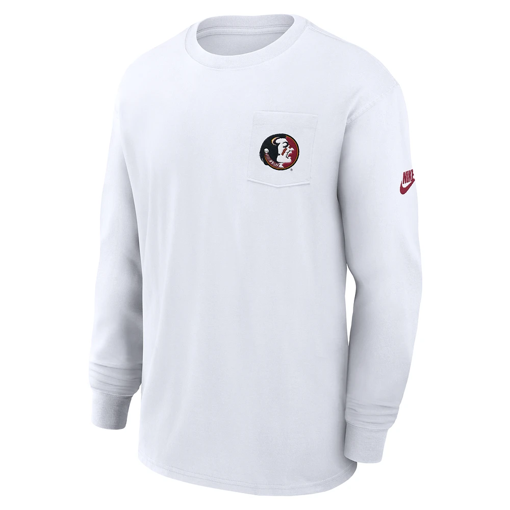 Florida State Seminoles Legacy Max90 Pocket Men's Nike College Long-Sleeve T-Shirt