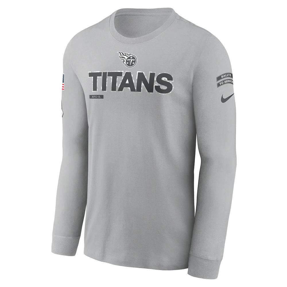 Tennessee Titans Salute to Service Mascot Edge Legend Men's Nike NFL Long-Sleeve T-Shirt