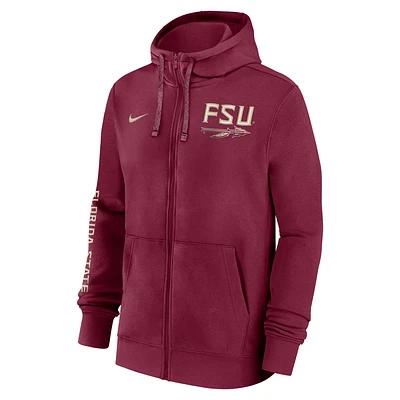 Florida State Seminoles Sideline Team Issue Men's Nike College Full-Zip Hoodie