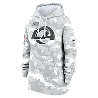 Los Angeles Rams Salute to Service Primary Edge Club Women's Nike NFL Pullover Hoodie