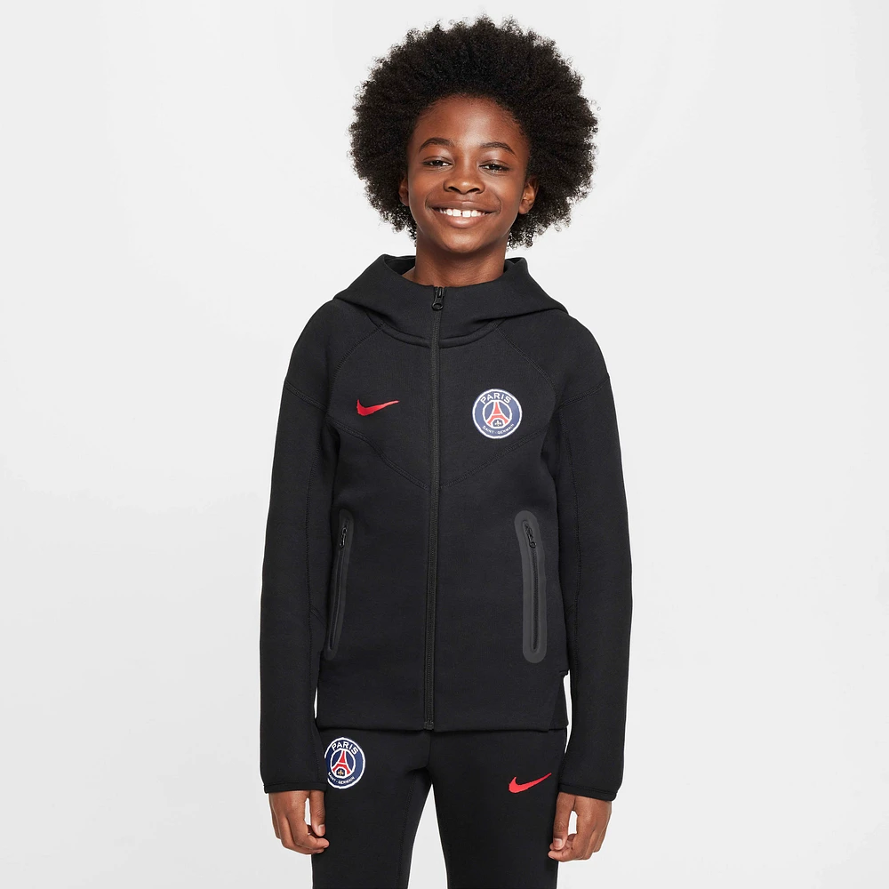 Paris Saint-Germain Tech Fleece Big Kids' (Boys') Nike Soccer Full-Zip Hoodie