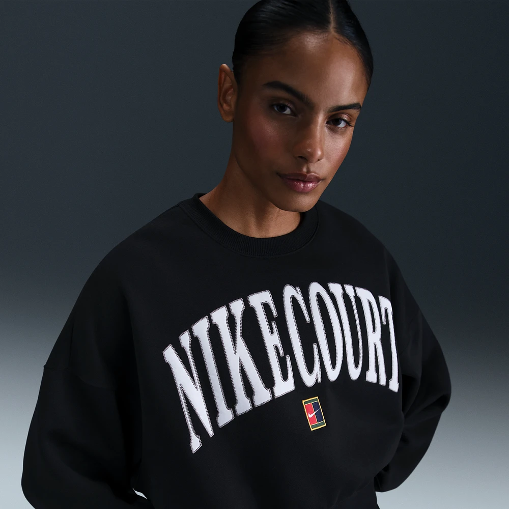 NikeCourt Phoenix Fleece Women's Over-Oversized Crew-Neck Tennis Sweatshirt