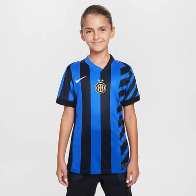 Inter Milan 2024/25 Stadium Home Big Kids' Nike Dri-FIT Soccer Replica Jersey