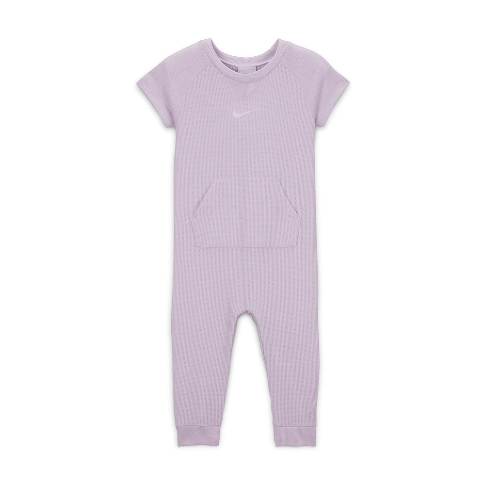 Nike Essentials Baby (0-9M) Short Sleeve Waffle Knit Coverall
