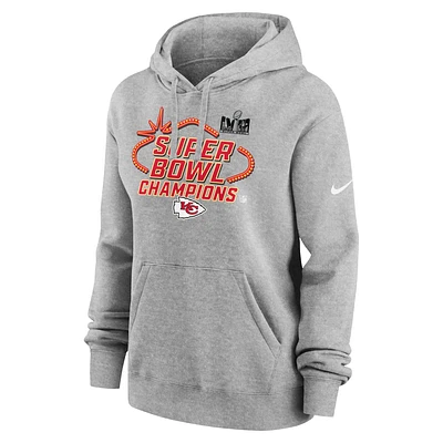 Kansas City Chiefs Super Bowl LVIII Champions Trophy Collection Women's Nike NFL Pullover Hoodie