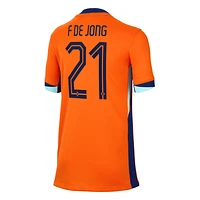 Frenkie de Jong Netherlands National Team 2024 Stadium Home Big Kids' Nike Dri-FIT Soccer Jersey