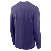 Baltimore Ravens Sideline Team Issue Men's Nike Dri-FIT NFL Long-Sleeve T-Shirt