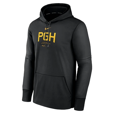 Pittsburgh Pirates Authentic Collection Practice Men's Nike Therma MLB Pullover Hoodie