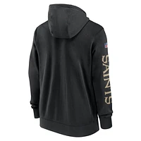 New Orleans Saints Sideline Team Issue Club Men's Nike Full Zip Hoodie