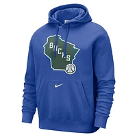 Milwaukee Bucks Club City Edition Men's Nike NBA Fleece Pullover Hoodie