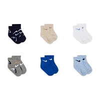 Nike Baby Swooshfetti Ankle Socks (6 Pairs)