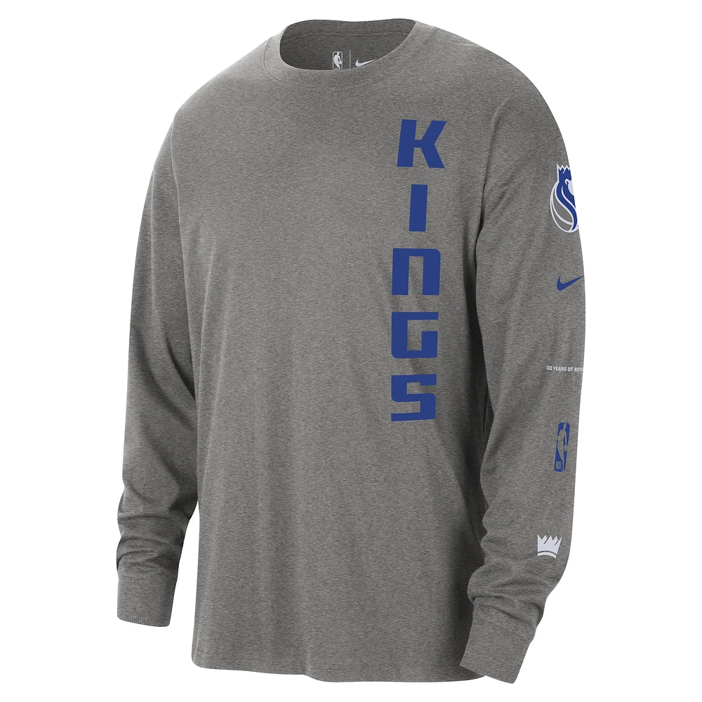 Sacramento Kings 2023/24 City Edition Men's Nike NBA Max90 Long-Sleeve T-Shirt