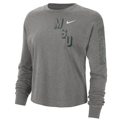 Michigan State Heritage Women's Nike College Boxy Crew-Neck T-Shirt