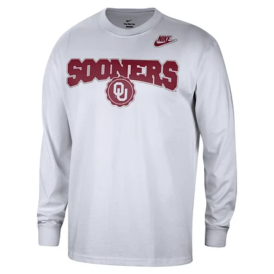 Oklahoma Max90 Men's Nike College Crew-Neck Long-Sleeve T-Shirt