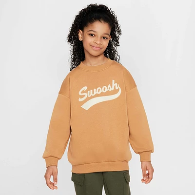 Nike Sportswear Club Fleece Big Kids' (Girls') Oversized Crew-Neck Sweatshirt