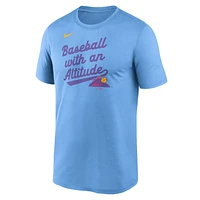 Colorado Rockies City Connect Team Phrase Script Legend Men's Nike Dri-FIT MLB T-Shirt