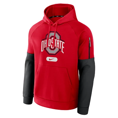 Ohio State Buckeyes Fitness Men’s Nike Therma College Pullover Hoodie