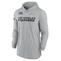 Los Angeles Chargers Salute to Service Edge Mascot Lockup Men’s Nike Dri-FIT NFL Long-Sleeve Hooded Top