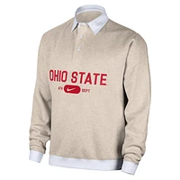 Ohio State Club Fleece Men's Nike College Long-Sleeve Polo