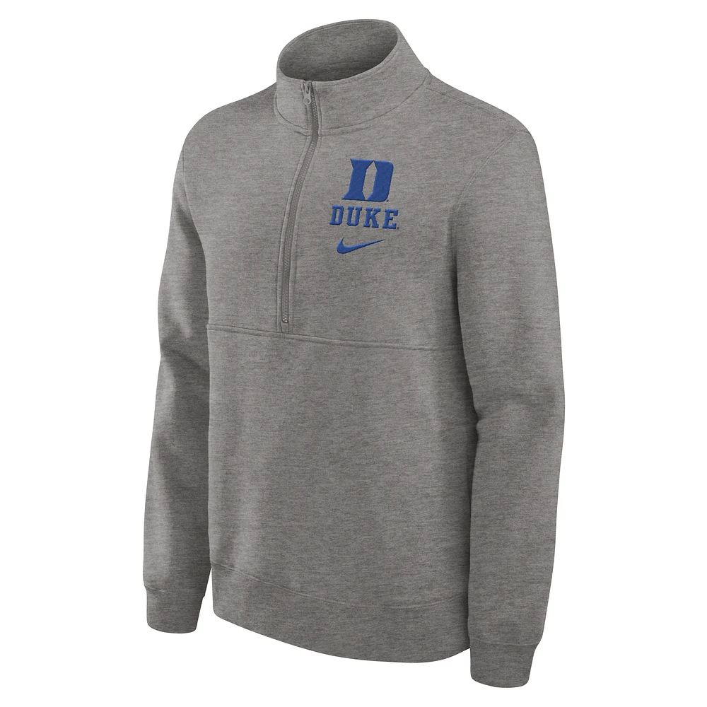 Duke Blue Devils Primetime Club Men's Nike College 1/2-Zip Crew