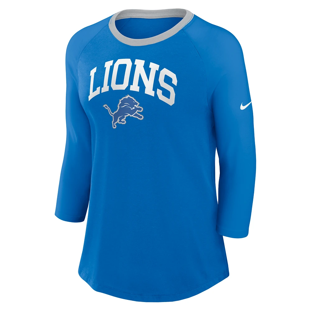 Detroit Lions Women's Nike NFL 3/4-Sleeve T-Shirt