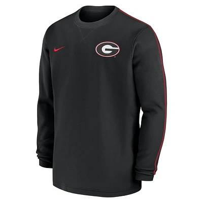 Georgia Bulldogs Sideline Coach Men's Nike College Long-Sleeve Top