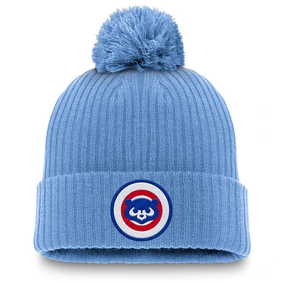 Chicago Cubs Cooperstown Peak Men's Nike MLB Cuffed Pom Beanie