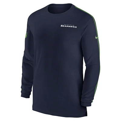 Seattle Seahawks Sideline Coach Men's Nike Dri-FIT NFL Long-Sleeve Top