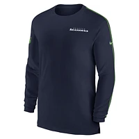 Seattle Seahawks Sideline Coach Men's Nike Dri-FIT NFL Long-Sleeve Top